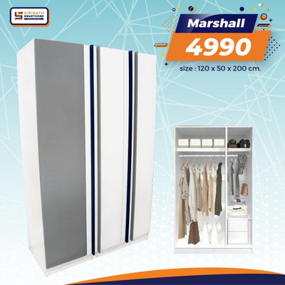 ตู้เสื้อผ้า 3 บานประตู รุ่น Marshall