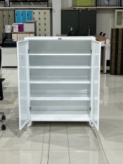 ตู้รองเท้าเหล็กล้วน 90x120 ซม. (มือจับทรงกลม) รุ่น SC-120