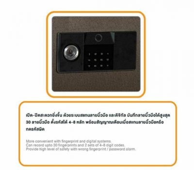 ตู้เซฟกันไฟ 51 กก.(ระบบสแกนลายนิ้วมือและดิจิทัล) รุ่น FTS377K1FD