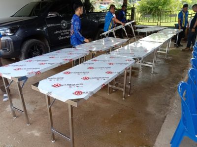 โต๊ะพับเอนกประสงค์ สแตนเลส/ขาชุบโครเมียม (ขาชิด)