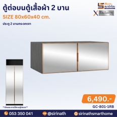 ตู้เสื้อผ้า 2 บานเปิด (2 บานกระจกเงา)