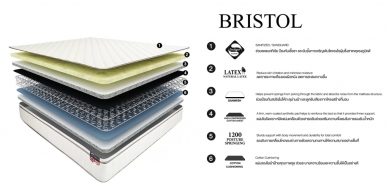 ที่นอนสปริงเสริมชั้นยางพาราธรรมชาติ รุ่น Bristol