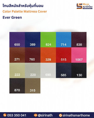 ที่นอนฟองอัดล้วน หุ้มหนังเทียม Ever Green 4