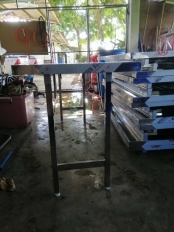 โต๊ะพับเอนกประสงค์ สแตนเลส/ขาชุบโครเมียม ขนาด 120 ซม.