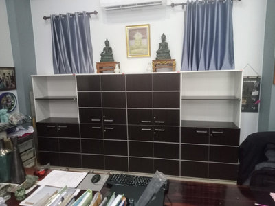 ตู้เก็บเอกสารสูง 2 บานเปิดล่าง-บนชั้นโล่ง รุ่น TCM-P810