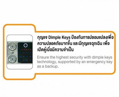 ตู้เซฟกันไฟ 100 กก.(ระบบสแกนลายนิ้วมือและดิจิทัล) รุ่น FTS670K1FD
