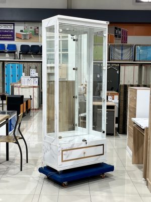 ตู้โชว์กระจกดาวน์ไลท์ 2 บาน รุ่น GCB-803