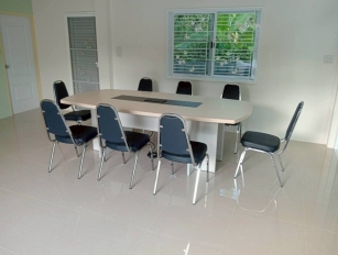 โต๊ะประชุม 6-8 ที่นั่ง มีกล่องไฟ รุ่น EMT-241