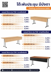 โต๊ะพับอเนกประสงค์ รุ่น FSM 1860 มีบังตา ขนาด 180 ซม.