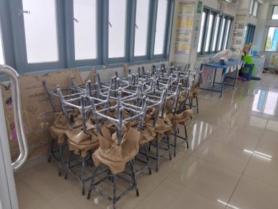 โต๊ะปฎิบัติการวิทยาศาสตร์ 2 ชั้น ส่ง โรงเรียนบ้านท่าโสม ต.ศรีสำราญ อ.น้ำโสม จ.อุดรธานี