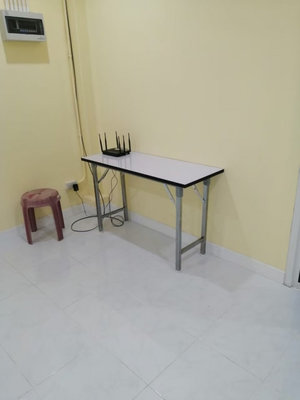 โต๊ะขาพับหน้าโฟเมก้าขาว ขนาด 120 ซม.