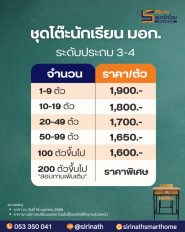 ชุดนักเรียนประถม มอก.ระดับ 3-4