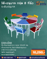 ชุดโต๊ะอนุบาลกลุ่ม 8 ที่นั่ง T8-F