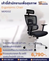 เก้าอี้ทำงานเพื่อสุขภาพ (Ergonomic Chair) รุ่น MERDOZ (เมอร์ดอซ)