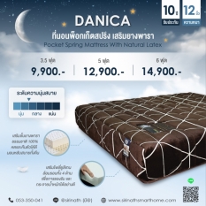  ที่นอนพ็อกเก็ตสปริง+ยางพารา Danica