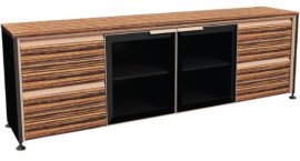 ตู้เตี้ย Sideboard 4 ลิ้นชัก 2 บานเปิดกระจก รุ่น ZRC-2410