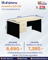 โต๊ะสำนักงาน รุ่น SLW-1220R/LTW-1220R